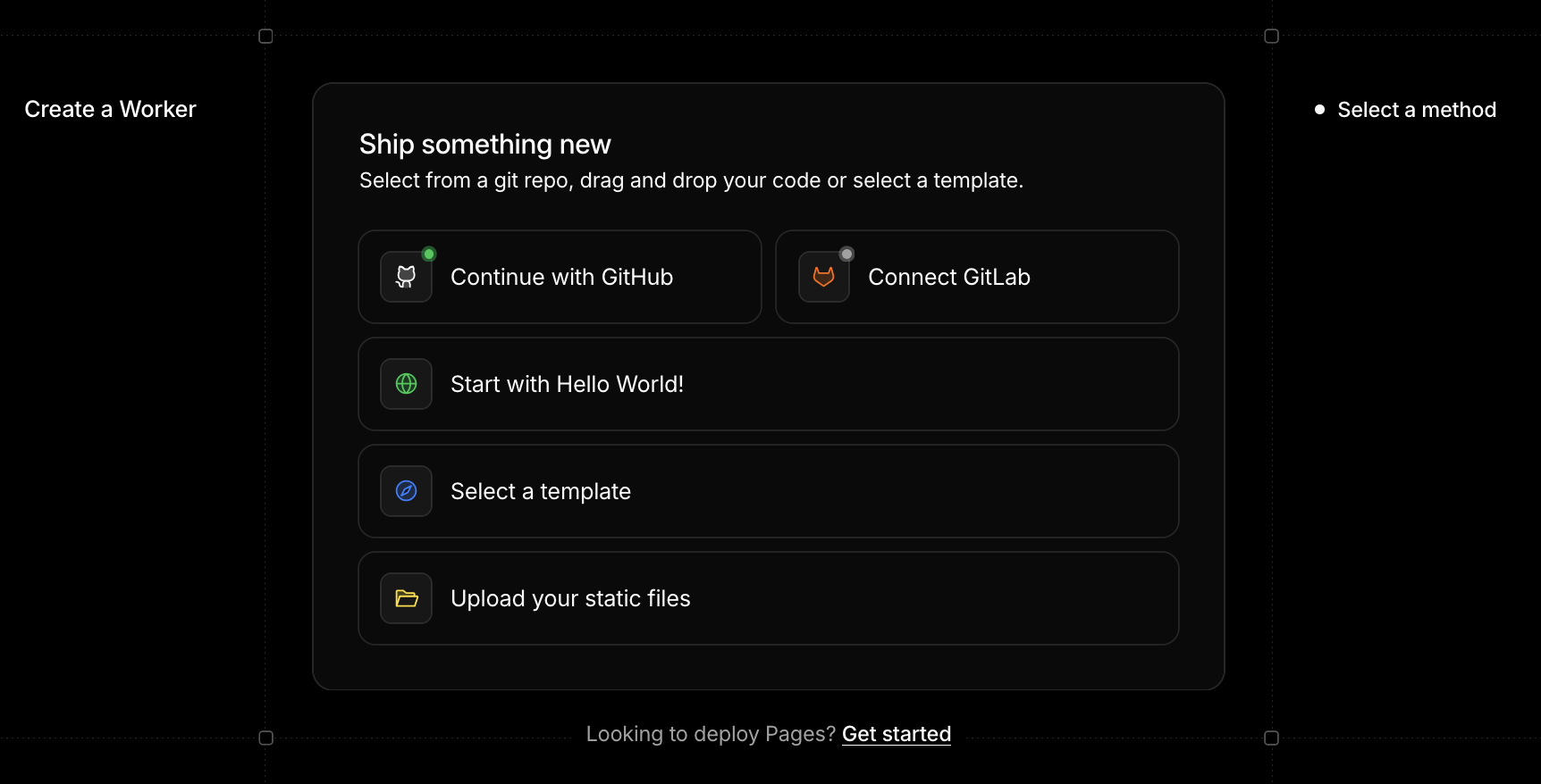 Create worker dialog